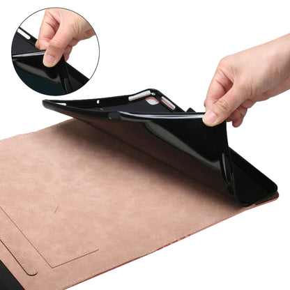 For Samsung Galaxy Tab A8 10.5 2021 X200/X205 Rhombus Skin Feel Horizontal Flip Tablet Leather Case with Card Slots & Holder(Rose Gold) by bashfashion