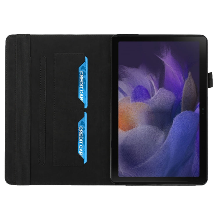 For Samsung Galaxy Tab A8 10.5 2021 X200/X205 Rhombus Skin Feel Horizontal Flip Tablet Leather Case with Card Slots & Holder(Black) by bashfashion