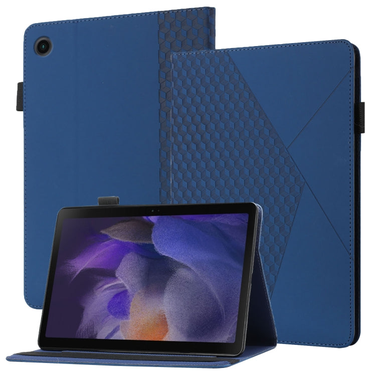 For Samsung Galaxy Tab A8 10.5 2021 X200/X205 Rhombus Skin Feel Horizontal Flip Tablet Leather Case with Card Slots & Holder(Royal Blue) by bashfashion