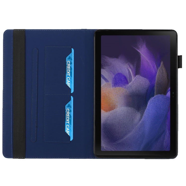 For Samsung Galaxy Tab A8 10.5 2021 X200/X205 Rhombus Skin Feel Horizontal Flip Tablet Leather Case with Card Slots & Holder(Royal Blue) by bashfashion