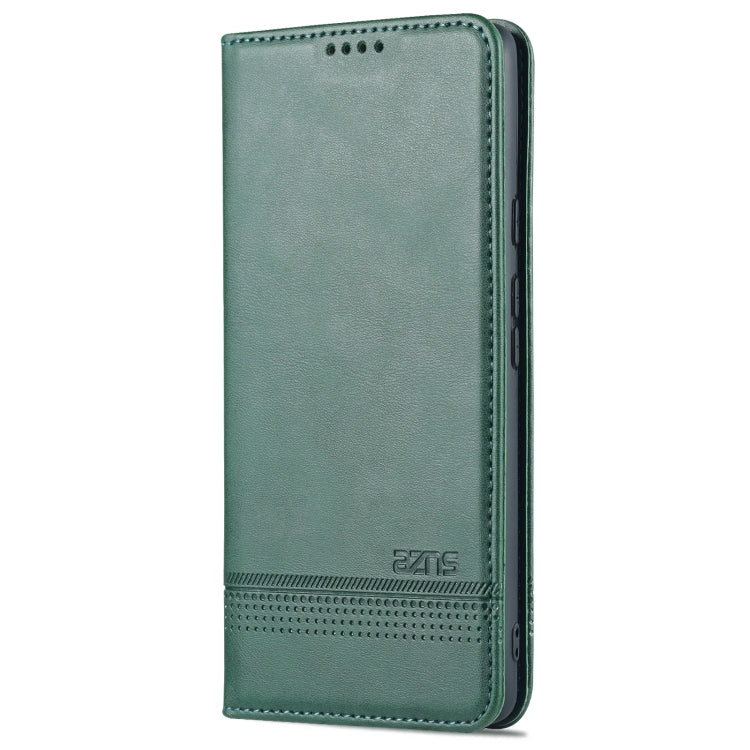 For Google Pixel 6 AZNS Magnetic Calf Texture Horizontal Flip Phone Leather Case(Dark Green) by AZNS