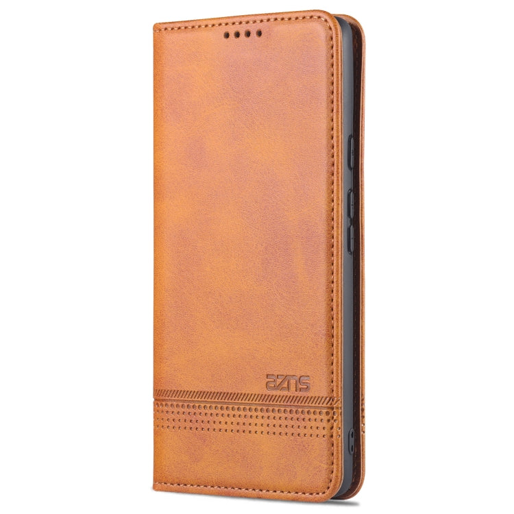 For Google Pixel 6 AZNS Magnetic Calf Texture Horizontal Flip Phone Leather Case(Light Brown) by AZNS