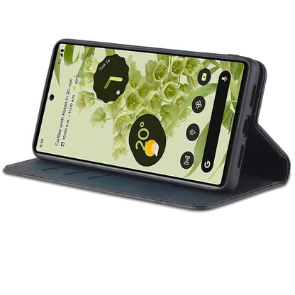 For Google Pixel 6 Pro AZNS Magnetic Calf Texture Horizontal Flip Phone Leather Case(Black) by AZNS