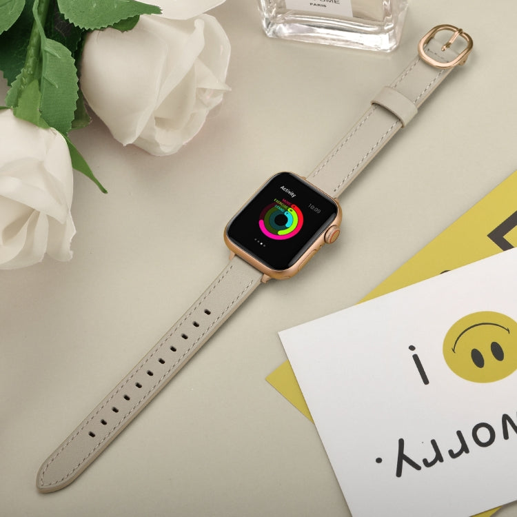 14mm Leather Watch Band For Apple Watch Ultra 49mm&Watch Ultra 2 49mm / Series 9&8&7 45mm / SE 3&SE 2&6&SE&5&4 44mm / 3&2&1 42mm(Creamy-white) by bashfashion