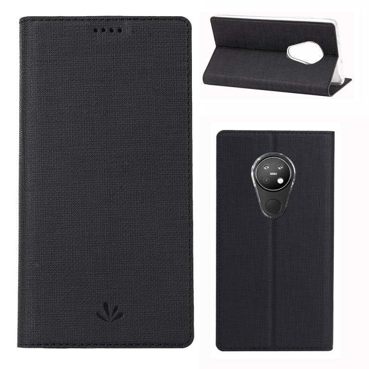 For Nokia 6.2 & 7.2 ViLi Shockproof TPU + PU Horizontal Flip Protective Case with Card Slot & Holder(Black) by ViLi