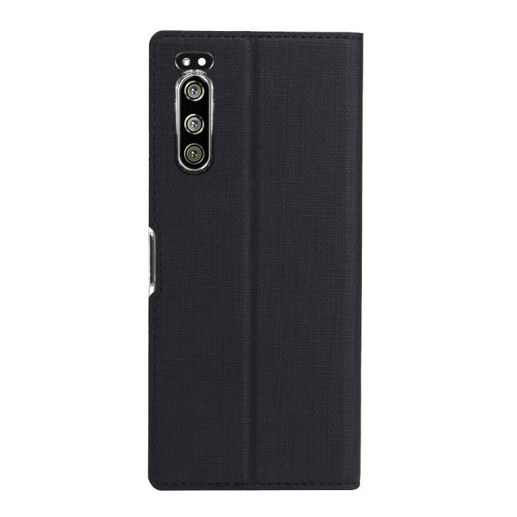 For Sony Xperia 5 ViLi Shockproof TPU + PU Horizontal Flip Protective Case with Card Slot & Holder(Black) by ViLi