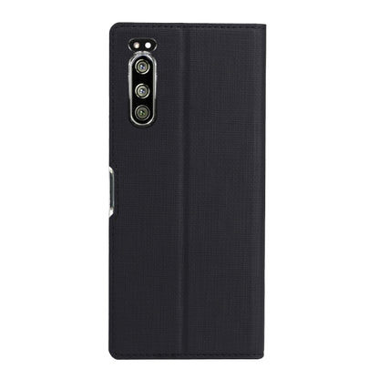 For Sony Xperia 5 ViLi Shockproof TPU + PU Horizontal Flip Protective Case with Card Slot & Holder(Black) by ViLi