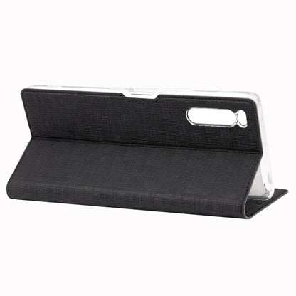 For Sony Xperia 5 ViLi Shockproof TPU + PU Horizontal Flip Protective Case with Card Slot & Holder(Black) by ViLi
