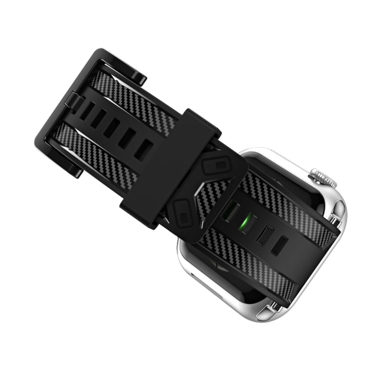 Carbon Fiber Texture Watch Band For Apple Watch Ultra 49mm&Watch Ultra 2 49mm / Series 9&8&7 45mm / SE 3&SE 2&6&SE&5&4 44mm / 3&2&1 42mm(Green) by bashfashion