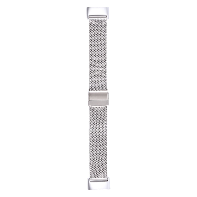 For Fitbit Charge 5 Milan Steel Double Buckles Strap Watch Band(Silver) by bashfashion