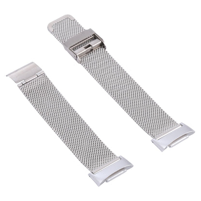 For Fitbit Charge 5 Milan Steel Double Buckles Strap Watch Band(Silver) by bashfashion
