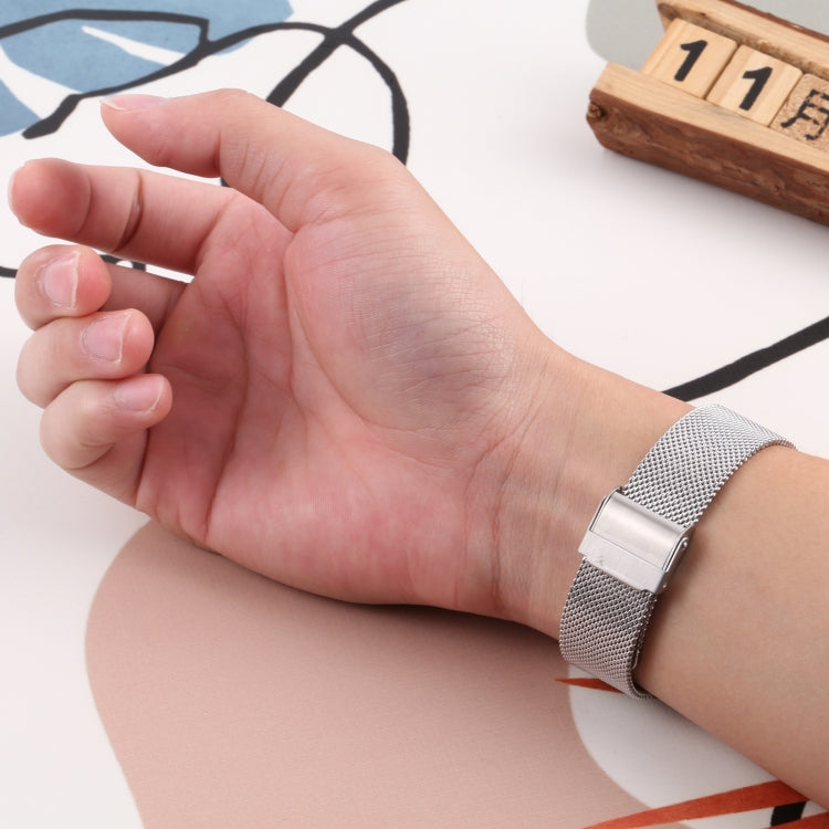 For Fitbit Charge 5 Milan Steel Double Buckles Strap Watch Band(Silver) by bashfashion