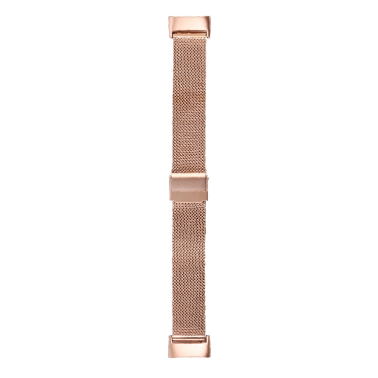 For Fitbit Charge 5 Milan Steel Double Buckles Strap Watch Band(Rose Gold) by bashfashion