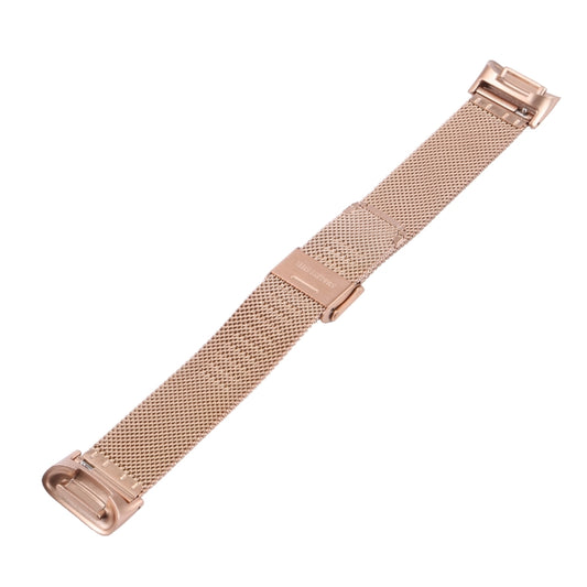 For Fitbit Charge 5 Milan Steel Double Buckles Strap Watch Band(Rose Gold) by bashfashion
