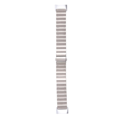 For Fitbit Charge 5 One-bead Steel Strap Watch Band(Silver) by bashfashion