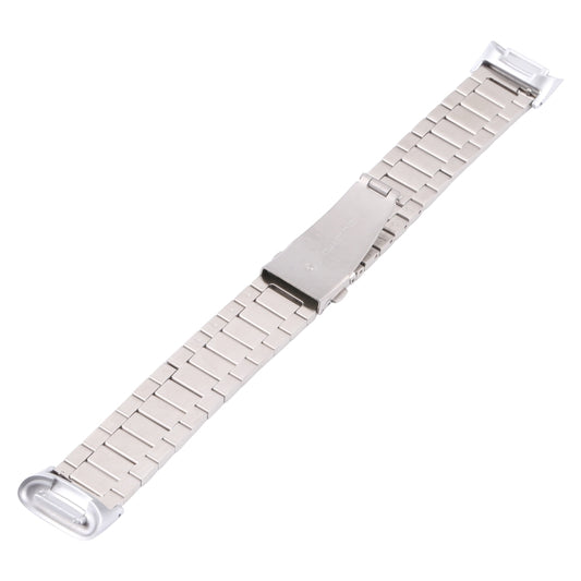 For Fitbit Charge 5 One-bead Steel Strap Watch Band(Silver) by bashfashion