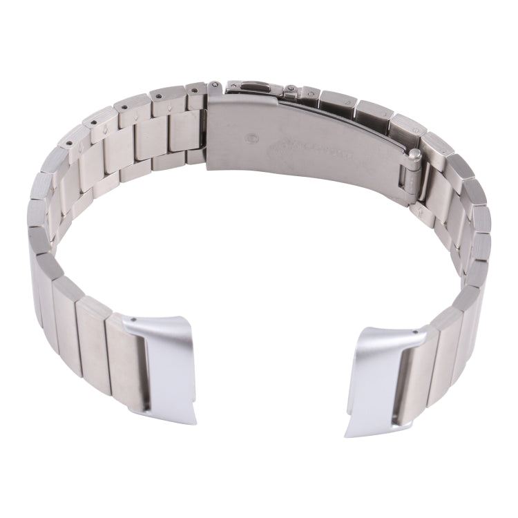 For Fitbit Charge 5 One-bead Steel Strap Watch Band(Silver) by bashfashion
