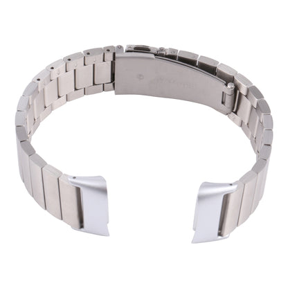 For Fitbit Charge 5 One-bead Steel Strap Watch Band(Silver) by bashfashion