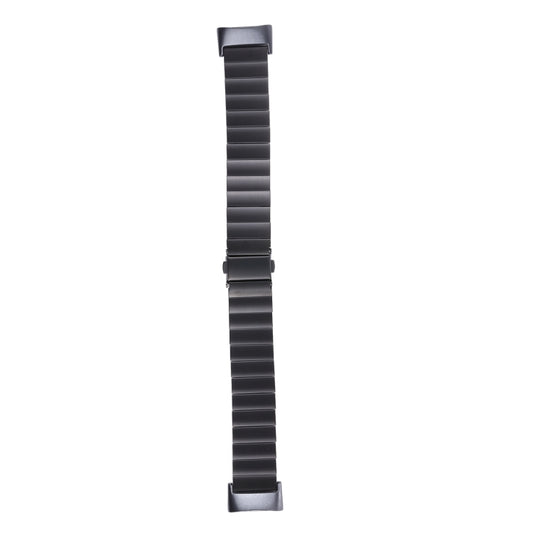 For Fitbit Charge 5 One-bead Steel Strap Watch Band(Black) by bashfashion