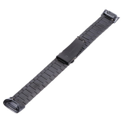 For Fitbit Charge 5 One-bead Steel Strap Watch Band(Black) by bashfashion