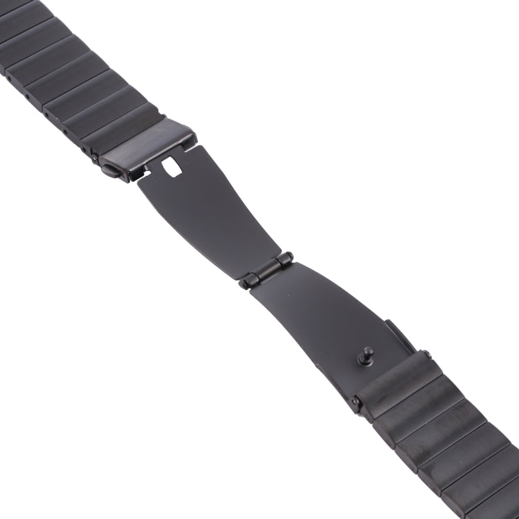 For Fitbit Charge 5 One-bead Steel Strap Watch Band(Black) by bashfashion