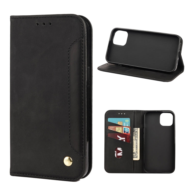 For iPhone 13 Pro Skin Feel Splicing Leather Phone Case (Black) by bashfashion