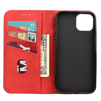 For iPhone 13 Pro Skin Feel Splicing Leather Phone Case (Red)
