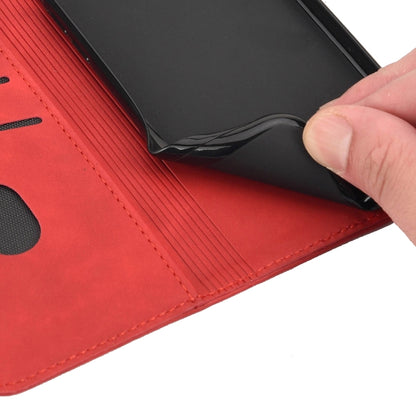 For iPhone 13 Pro Skin Feel Splicing Leather Phone Case (Red)