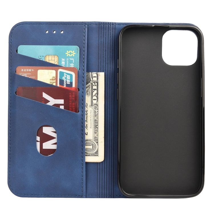 For iPhone 13 Pro Skin Feel Splicing Leather Phone Case (Blue) by bashfashion