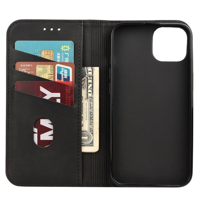 For iPhone 13 Skin Feel Splicing Leather Phone Case(Black)