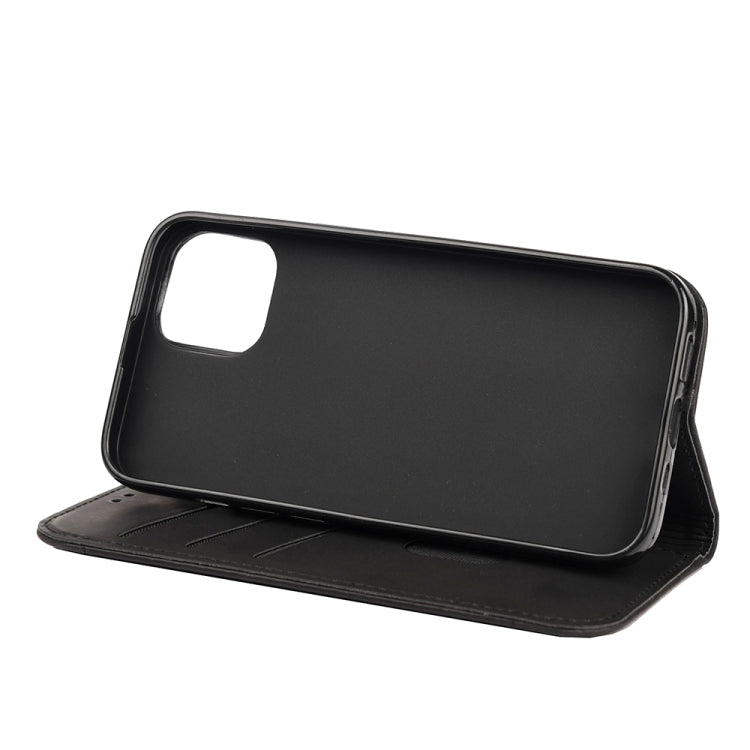 For iPhone 13 Skin Feel Splicing Leather Phone Case(Black)
