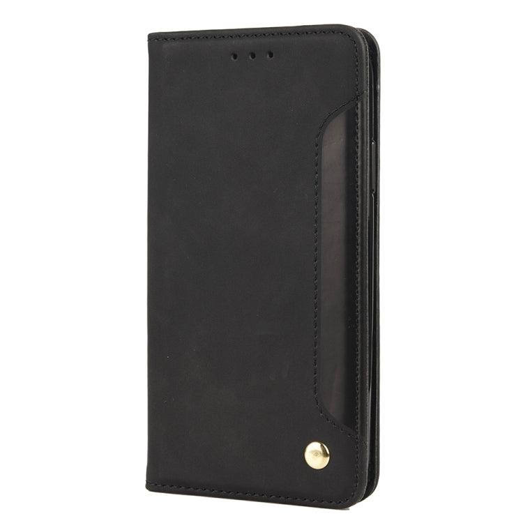 For iPhone XR Skin Feel Splicing Leather Phone Case(Black) by bashfashion