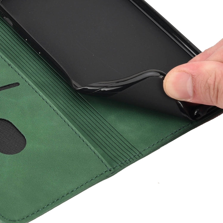 For iPhone XR Skin Feel Splicing Leather Phone Case(Green) by bashfashion