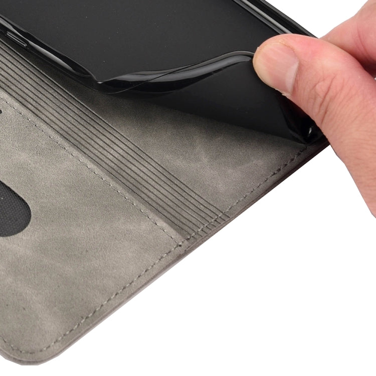 For iPhone XR Skin Feel Splicing Leather Phone Case(Grey) by bashfashion