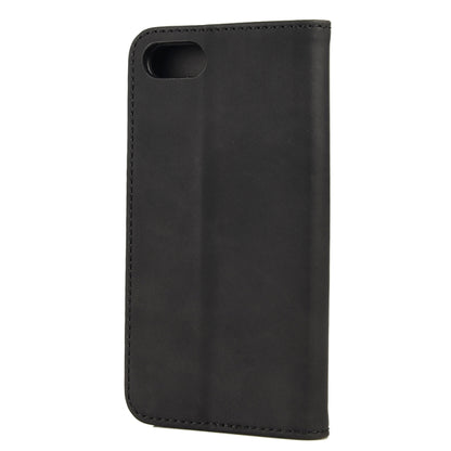 For iPhone SE 2022 / SE 2020 / 8 / 7 Skin Feel Splicing Leather Phone Case(Black) by bashfashion