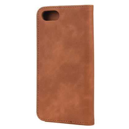 For iPhone SE 2022 / SE 2020 / 8 / 7 Skin Feel Splicing Leather Phone Case(Brown) by bashfashion