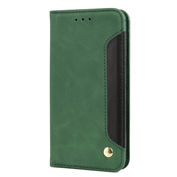 For iPhone SE 2022 / SE 2020 / 8 / 7 Skin Feel Splicing Leather Phone Case(Green) by bashfashion
