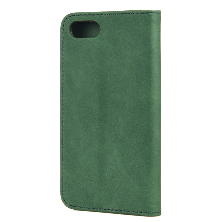 For iPhone SE 2022 / SE 2020 / 8 / 7 Skin Feel Splicing Leather Phone Case(Green) by bashfashion