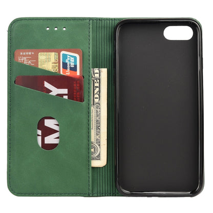 For iPhone SE 2022 / SE 2020 / 8 / 7 Skin Feel Splicing Leather Phone Case(Green) by bashfashion