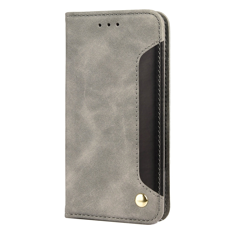 For iPhone SE 2022 / SE 2020 / 8 / 7 Skin Feel Splicing Leather Phone Case(Grey) by bashfashion