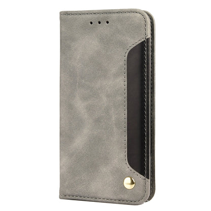 For iPhone SE 2022 / SE 2020 / 8 / 7 Skin Feel Splicing Leather Phone Case(Grey) by bashfashion