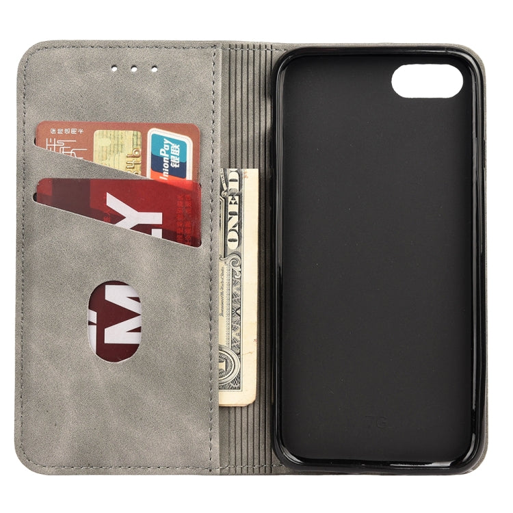 For iPhone SE 2022 / SE 2020 / 8 / 7 Skin Feel Splicing Leather Phone Case(Grey) by bashfashion