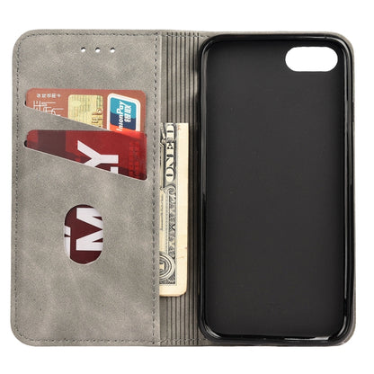 For iPhone SE 2022 / SE 2020 / 8 / 7 Skin Feel Splicing Leather Phone Case(Grey) by bashfashion