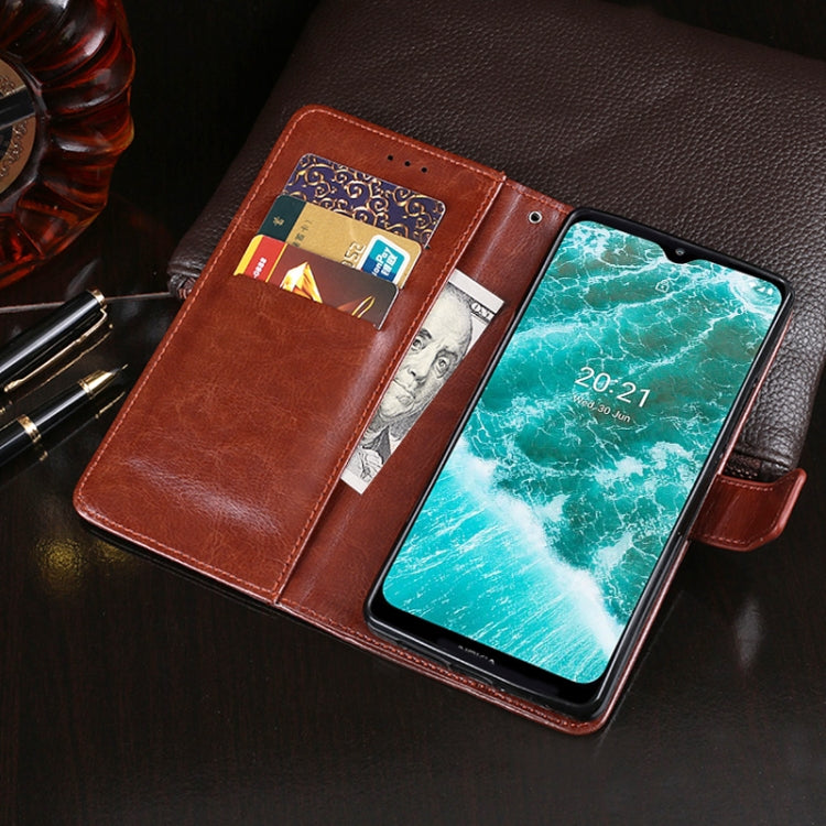 For Nokia C30 idewei Crazy Horse Texture Leather Phone Case with Holder & Card Slots & Wallet(Red) by idewei