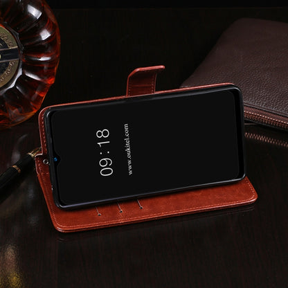 For Oukitel C25 idewei Crazy Horse Texture Leather Phone Case with Holder & Card Slots & Wallet(Black) by idewei