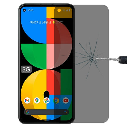 For Google Pixel 5a 5G 0.3mm 9H Surface Hardness 3D Curved Surface Privacy Glass Film by bashfashion