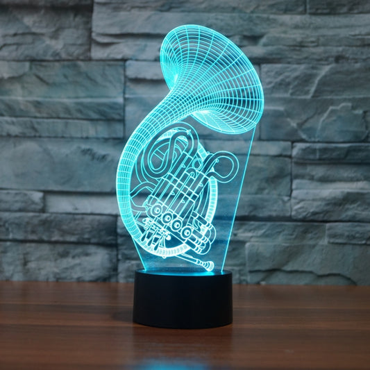 Black Base Creative 3D LED Decorative Night Light, USB with Touch Button Version, Pattern:Saxophone by bashfashion