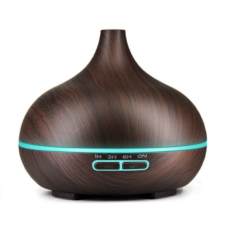 USB 400ml Wood Texture Fragrance Machine Pointed Mouth Humidifier Automatic Alcohol Sprayer with Colorful LED Light(Coffee) by bashfashion