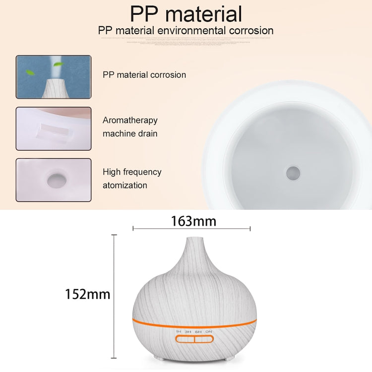 USB 400ml Wood Texture Fragrance Machine Pointed Mouth Humidifier Automatic Alcohol Sprayer with Colorful LED Light & Remote Control(Coffee) by bashfashion