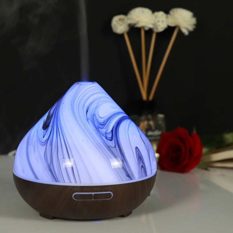 400ml Volcano Shape Humidifier Glass Aromatherapy Machine Automatic Alcohol Sprayer, Plug Specification:AU Plug(Coffee) by bashfashion